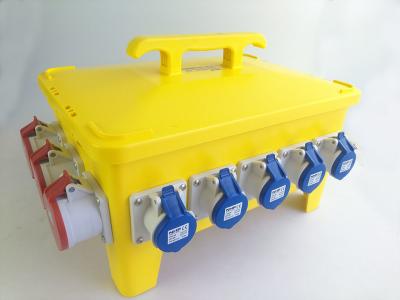China IP66 36 Ways Portable Distribution Box Yellow Load Master Overcurrent Protection for sale