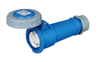China DIN VDE 0623 3P Industrial Socket Outlet With Blue Cover 6h Earth Position for sale