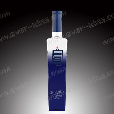 China Customed Rubber Stopper 500mL 750mL Vodka Glass Bottle for sale