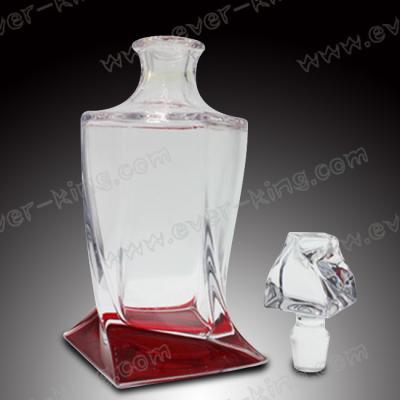 China 750 ML Crystal White Flint Alcohol Drinking Bottle for sale