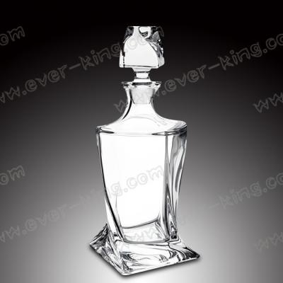 China Super Flint Crystal White 750ml Alcohol Container Glass for sale