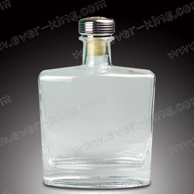 中国 ISO9001正方形は贅沢な精神のブランデーのガラス ビンを形づけた 販売のため