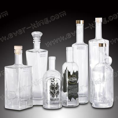 China OEM ODM Glass Wall 5mm Cool Alcohol Bottles For Spirits for sale