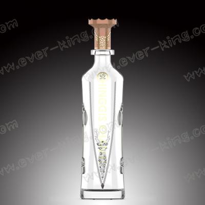 Chine ODM blanc superbe Brandy Glass Bottle en verre 750ML à vendre