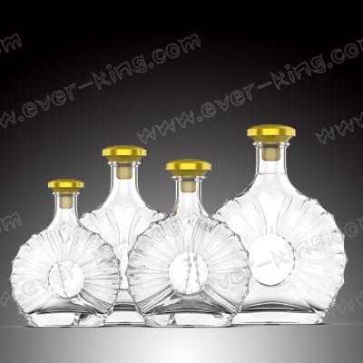 China Customized Clear Super Flint Glass Spirit Bottle for sale
