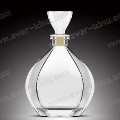 China SGS Cork Sealing White Glass botella de whisky de 750 ml en venta