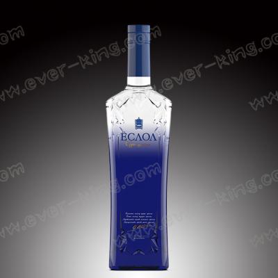 China 750 ML Crystal White Flint Custom Glass Bottle for Luxury Liquor and Spirit for sale