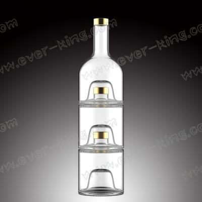 China 375ML 500ML Pyramid Shaped Liquor Glass Bottles for sale