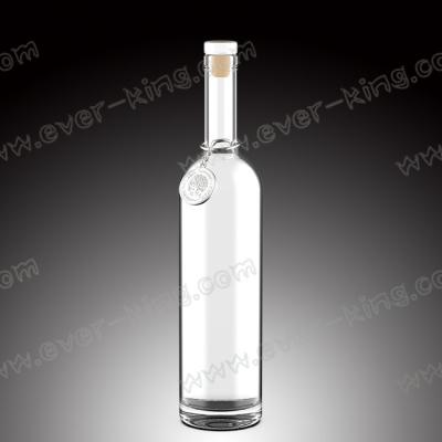 China Custom Frosted Vodka Glass Bottles Electroplating 250ml 750ml for sale