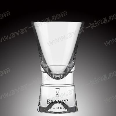 China Customized Double Layer Spirits Transparent Glass Cup 35ml for sale