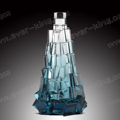 China Buitensporige Ontwerp70ml Brandy Electroplating Bottle With Metal Etiketten Te koop