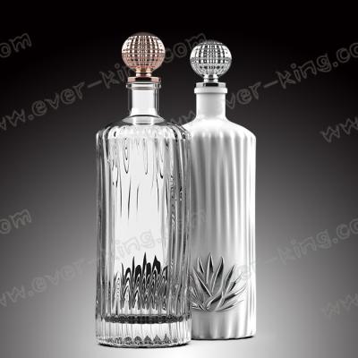 China Whisky Brandy Empty Glass Bottles 750ml con el corcho del tapón en venta