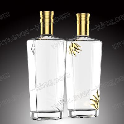 China Botellas de cristal vacías del Tequila con el tapón de tuerca en venta