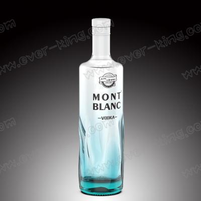 China Offset Printing Liquor Vodka Spirit Glass Custom With Aluminum Cap for sale