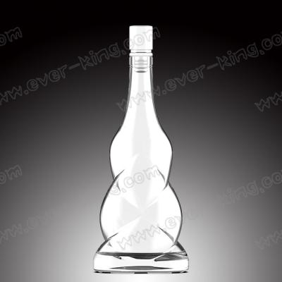 China Twist Custom Glass Bottles 700ml With Glass Stopper Cork for sale