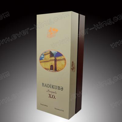 China Luxury Custom Made Rigid Cardboard Paper Wine Boxes Packaging for sale