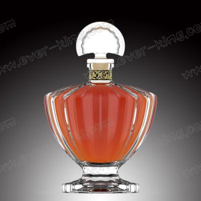 China Custom Recyclable 700Ml Fancy Glass Bottle Whisky And Brandy for sale