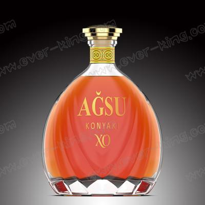 China Custom Design Glass Wine Bottle 750ml For Liquor Alcohol Drinking for sale