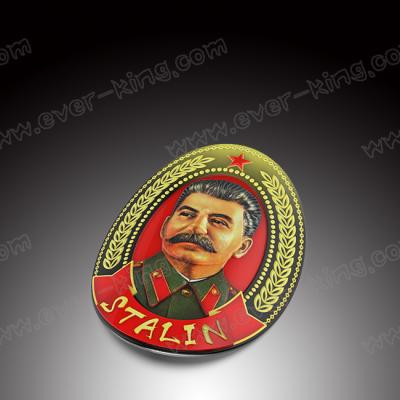 China New Designed Customed Stalin Head Zinc Alloy Medal Label For Wine for sale
