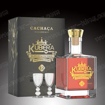 China Cardboard Brandy Packaging Magnetic Flap Liquor Bottle Boxes Custom Book Shaped for sale