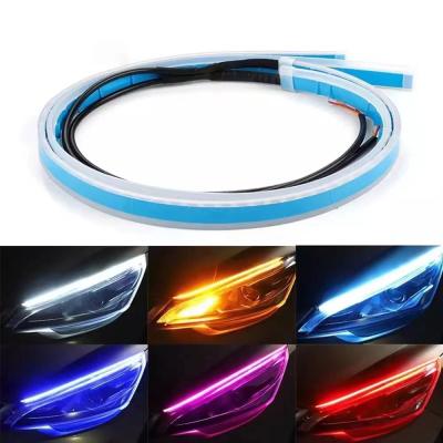 China Automotive LED Atmosphere Light Ultra Thin 30cm Scanning 2 Color Flow Light Turn Signal for sale