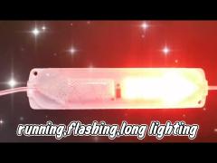 24LED Flash Side Marker Strobe Lamp Truck Safety Warning Tail Light 12V-24V
