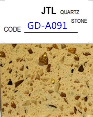 China golden Quartz Slab/artificial quartz stone/super quality and competitive price quartz stone for sale