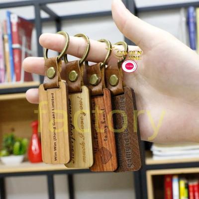 China Animal Wooden Key Chain House Shaped Circle Metal Offset Printing Keytag for sale