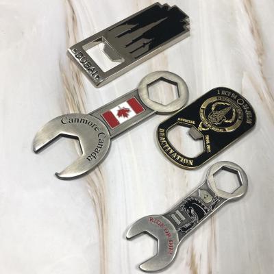 China Beer Metal Wine Opener Custom Shaped Stainless Steel Aluminum Flat Business Logo for sale