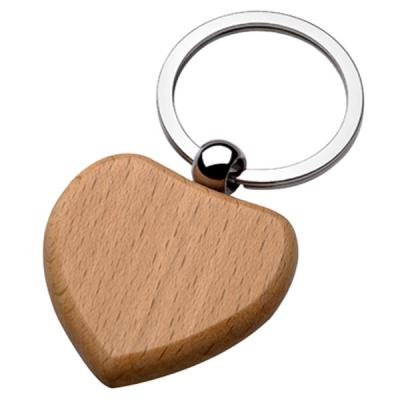 China Art Craft Wooden Key Chain 2D Heart Silver Cute Charm Rainbow Keyring for sale