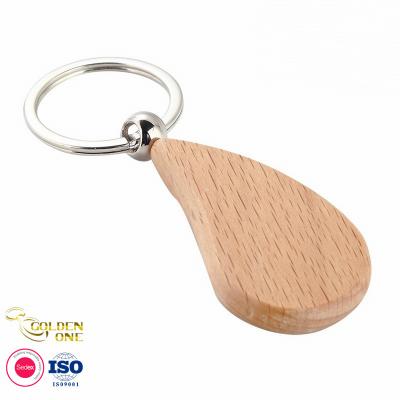 China Blank Wooden Key Chain Round Rectangular Sublimation Engraved Logo for sale