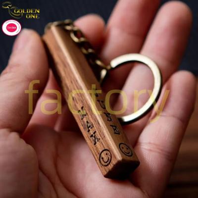 China House Shape Round Laser Engraved Wood Keychains Customized Personalised Keychain for sale