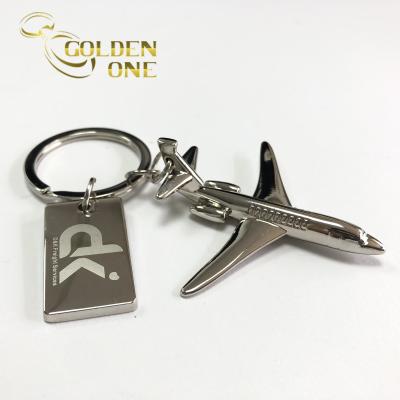 China Rectangle Metal Airplane Key Chain ,  Airliners Helicopter Key Chain for sale