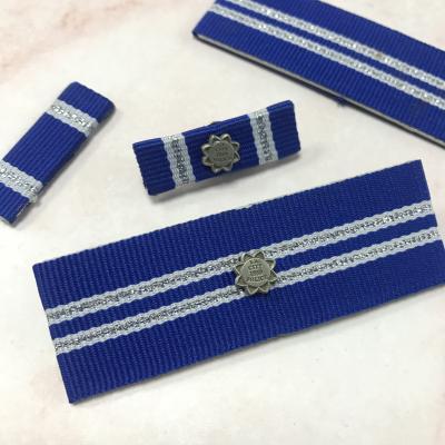 China High quality Custom Low price blue lanyard antique nickel die stamp metal recessed lapel pin for sale