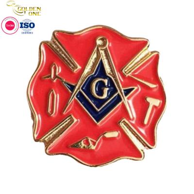 China Hot Sale Custom Pins New Design Printing Logo Badge Freemason Metal  Enamel Masonic Lapel Pins For Men for sale