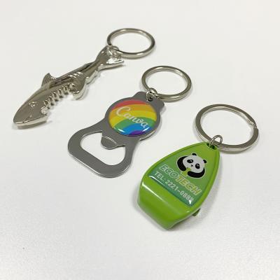 China Beer Bar Key Ring Aluminum Embossing Bottle Opener Personalised Keychain for sale
