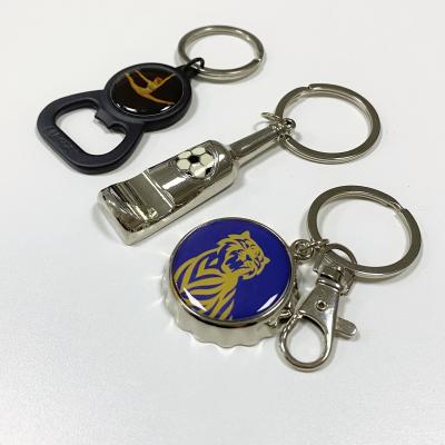 Китай Эмаль металла ключевого кольца 3D сувенира мини персонализировала ключевое цепное кольцо консервооткрывателя бутылки ключевое продается
