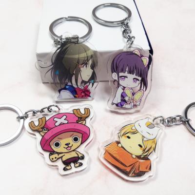China Custom PVC Key Chain Blank Anime Charms Acrylic Keyring Promotion Gift for sale
