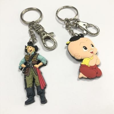 China Plastic PVC Key Chain Metal Anime Rubber Silicone Customized Color for sale