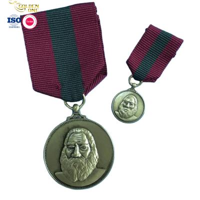 China Factory price Medaille Award Medalha Medal 3D Manufacturer Antique brass Custom Pretty Medal Ribbon medallas à venda