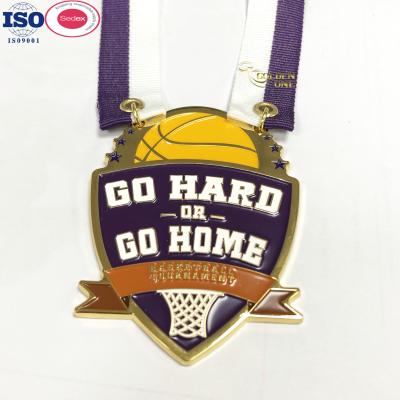 Китай 2D сплав цинка карате баскетбола бадминтона футбола медали спорт металла с лентой продается