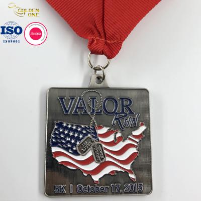 China Calidad personalizada barata USA Gimnasia Premio Medalla Cintas de graduación Medallones de carnaval de aleación de zinc en venta