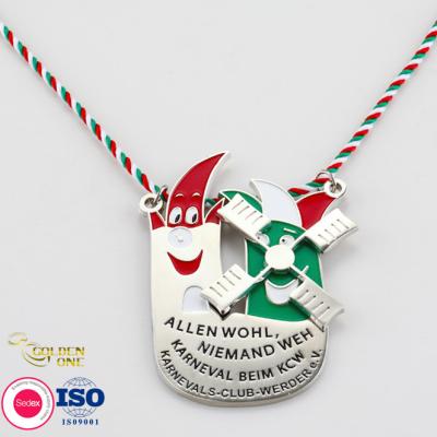 China Custom Silver Plating Metal Sports Medal Irregular 2D Spinner Medallion For Souvenir for sale
