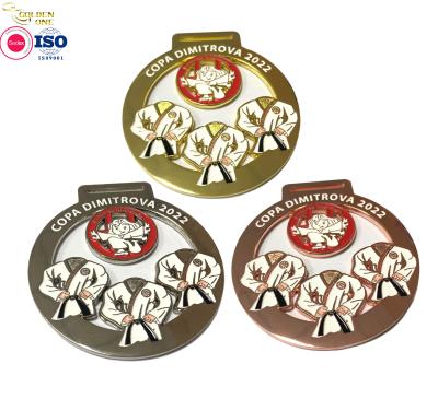 China Metal Soft Enamel Medal , Tournament Award Taekwondo Karate Muay Custom Design Medals for sale