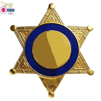 China Hot Sale Custom Design Die Cast Copper Brass Plated Clothes Lapel Pins Shape Zinc Alloy Award Metal Star Badge for sale