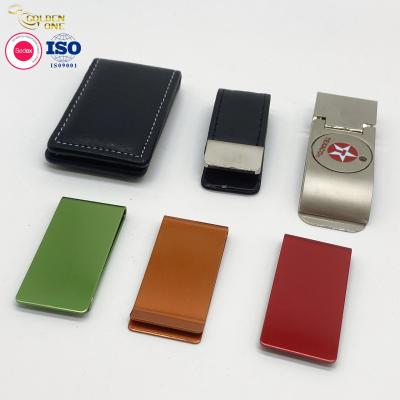 China Stainless Steel Metal Wallet Clip Card Holder Folder Laser Engraved Logo for sale