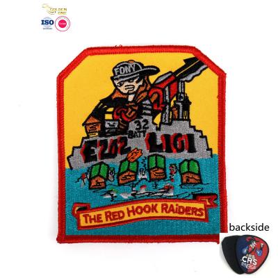 China Iron On Embroidered Cloth Patches Customized Shape Chenille Fabric for sale