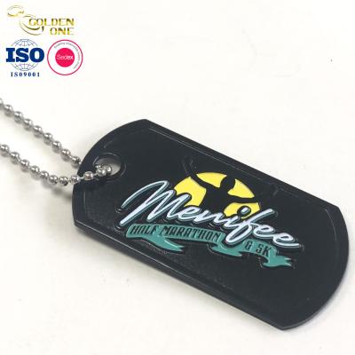 China Black Nickel Plated Pendant Dog Tag Soft Enamel Metal Engraved For Pets for sale
