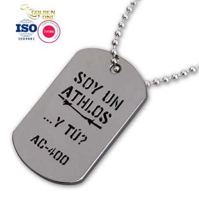 China Double Sided Pendant Dog Tag Sublimation Blank Print Pet Necklace for sale