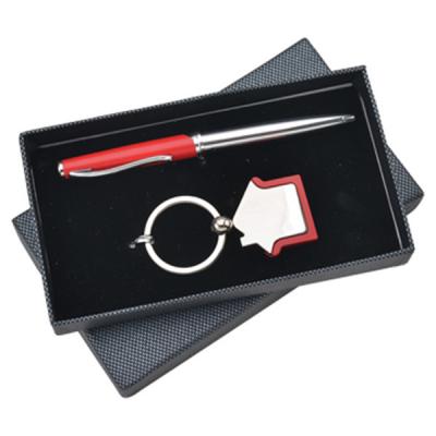 China Hot  Sale Product Logo custom Promotion Gift mens ladies gift set promotional pen keychain set Te koop